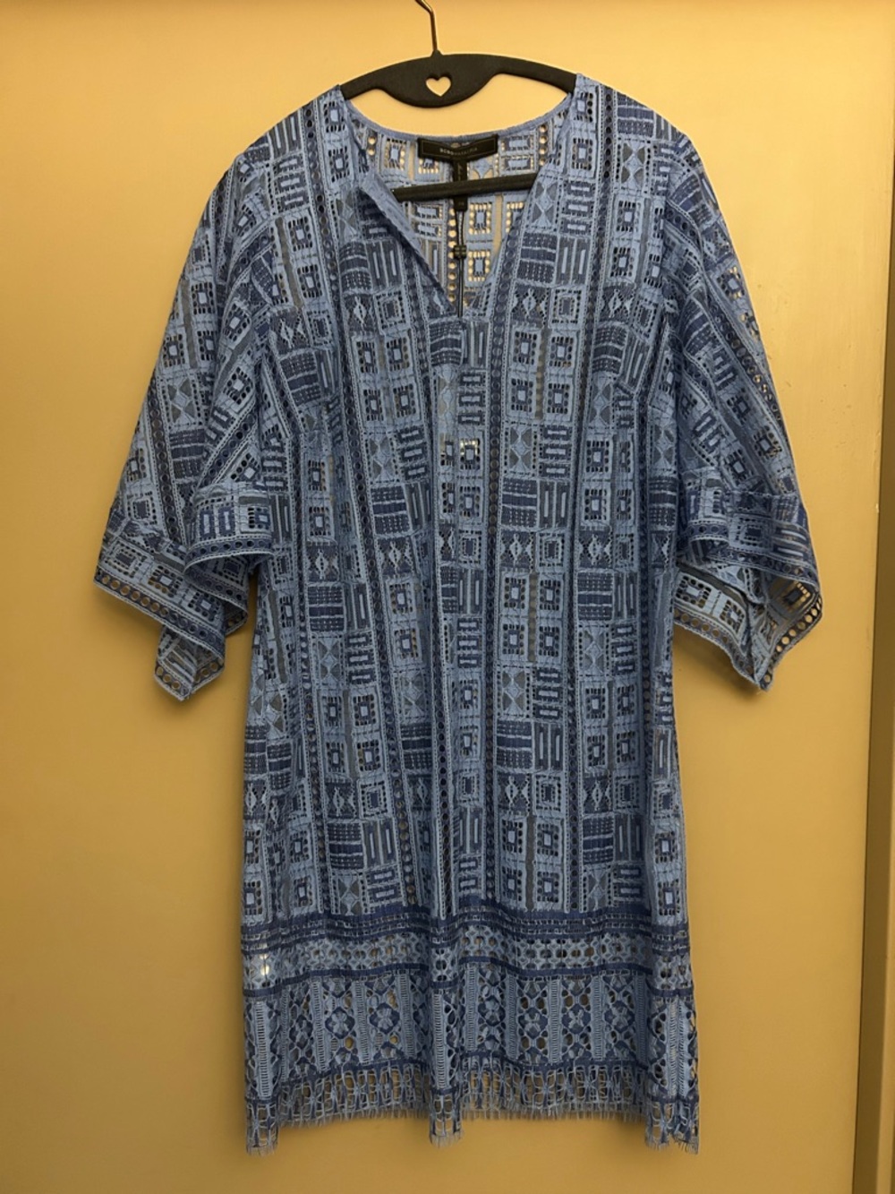BCBGMaxAzria Chambray Blue Crochet Tunic